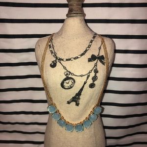 Gold and blue necklace